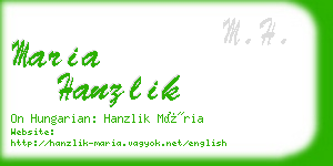 maria hanzlik business card